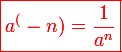 \large \red \boxed{a^(-n) = \frac{1}{a^n}}